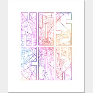 Moscow, Russia City Map Typography - Colorful Posters and Art